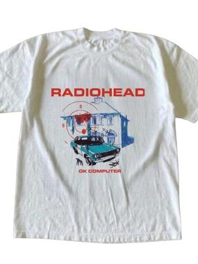 Radiohead "OK Computer" White Graphic Tee